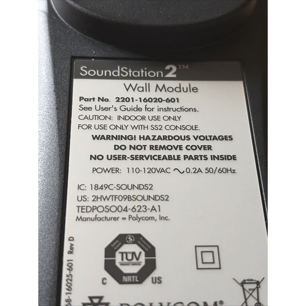Polycom 2201-16020-601 SoundStation 2 Wall Module Phone Accessory Open Box - Picture 4 of 4